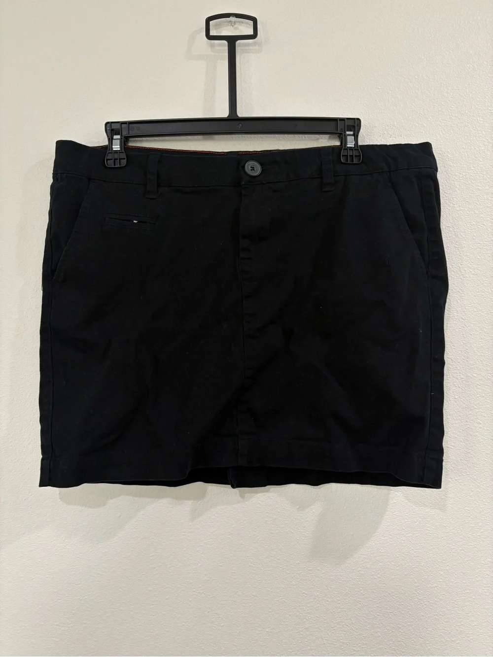 Freestyle Black Cotton Mini Skirt